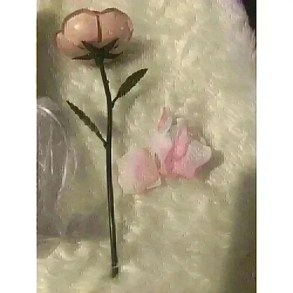 NEW Rose of Love Hand Forged Iron Pink Rose Anniversary Wedding Valentines Day - Picture 4 of 8